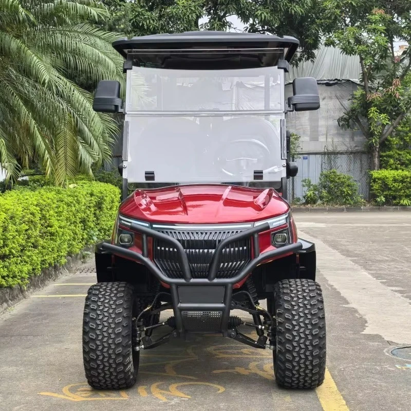 Popular Cool Red Color 4-Seater Electric Golf Buggy with 72v  Car
