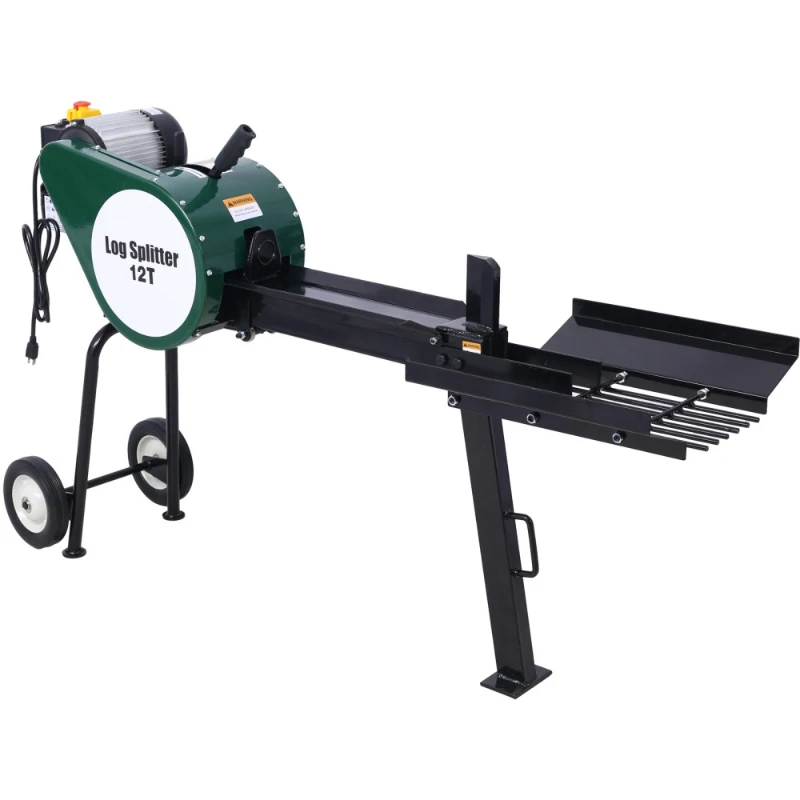 

Double Flywheel Electric Log Splitter Log Splitter Electric Portable 12 Ton Hotizontal 2HP 16A,Firewood Splitting Machine