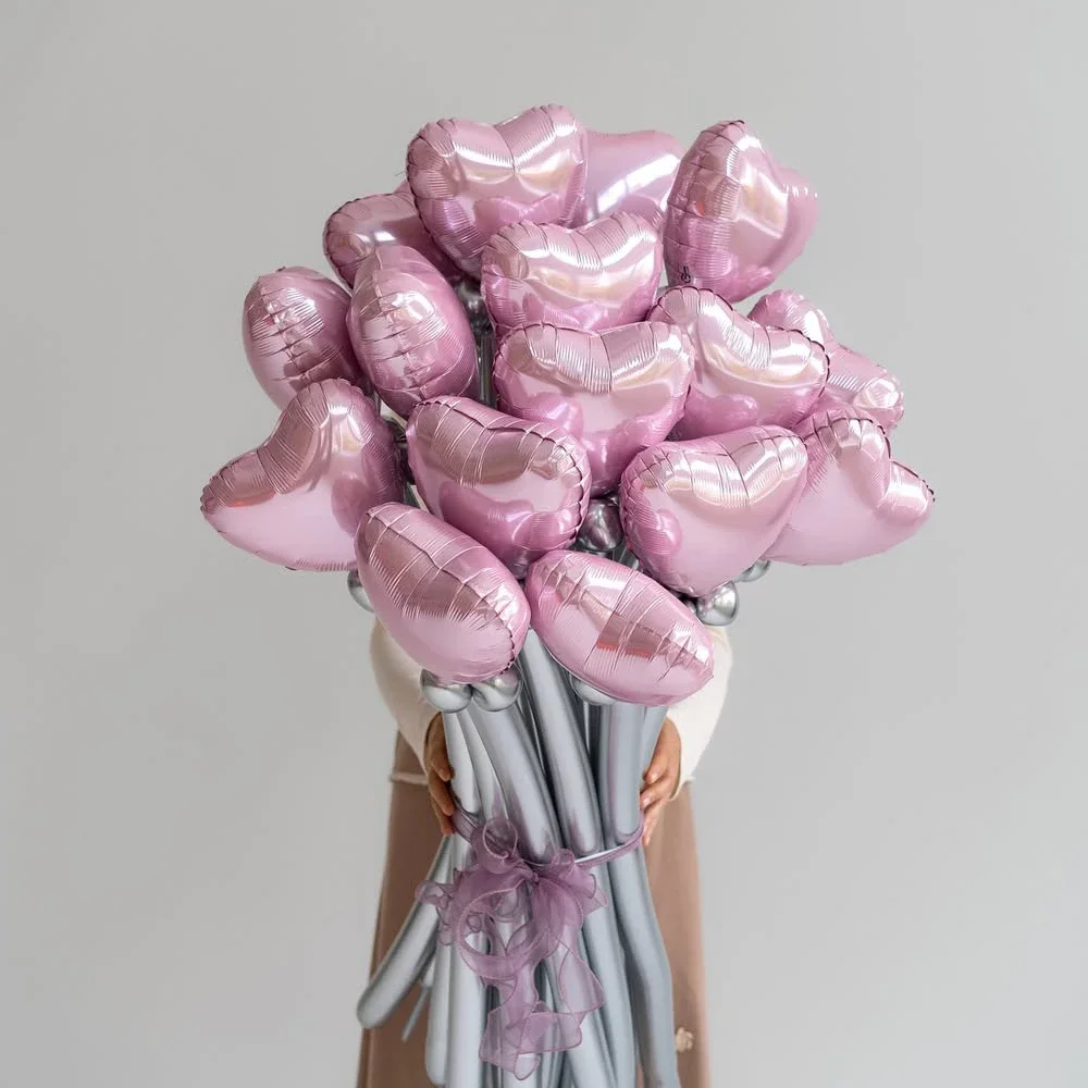 Love balloon bouquet set, red and green latex DIY long balloons forAnniversary, Wedding, Valentine's Day,birthday parties - 6