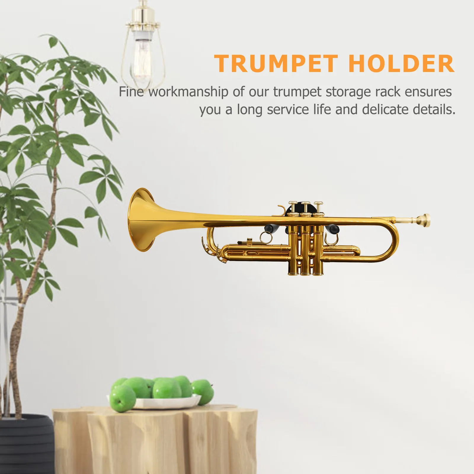 Professional Trumpet Wall Hook Hanger – Rust-Proof, Easy Install, Secure Vertical Storage for Brass Instruments