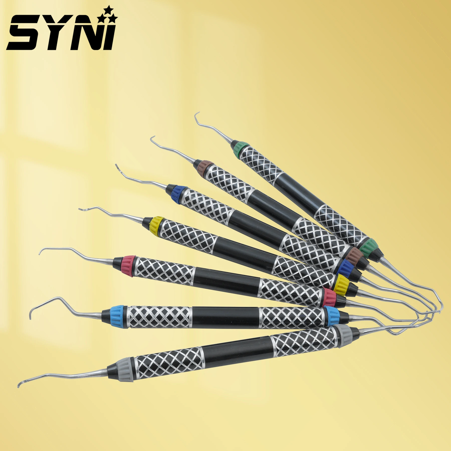 

7Pcs Dental Scaler Subgingival Scaling Tool Set Dental elevators Periodontal subgingival scraper Teeth Cleaning Oral Care