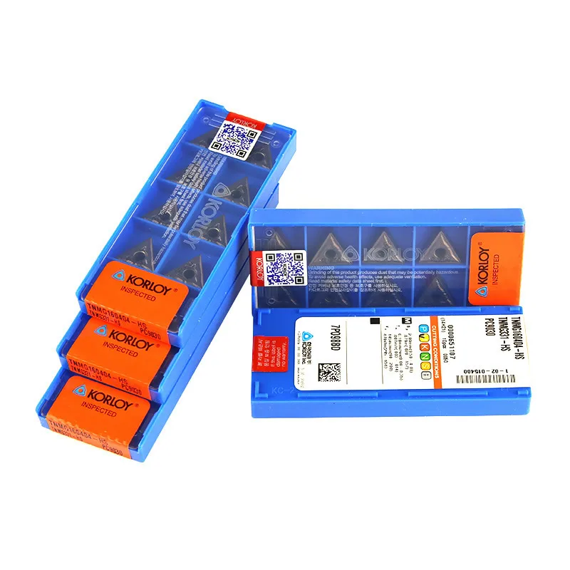 Imagem -04 - Korloy Torno Cnc Carbide Turning Inserções 100 Original 100 Original Tnmg160404 Tnmg160408 220404 220404 220408 -hs Pc9030 Pc5300 Pc5400 Pc8110 10 Peças