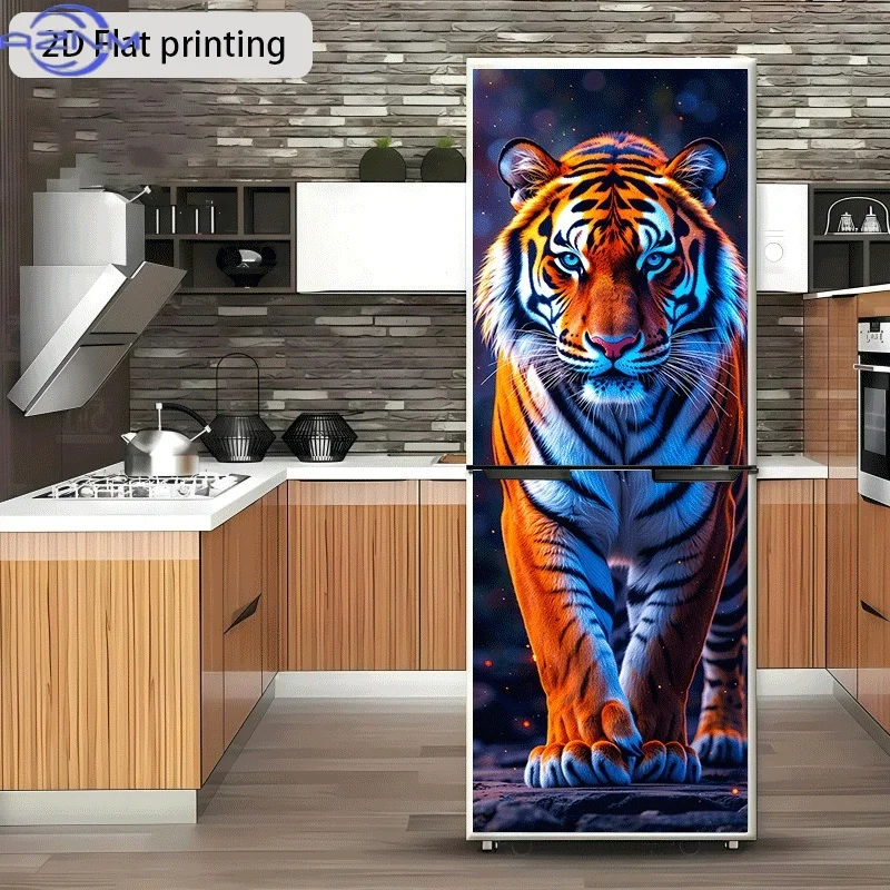 of 'Shadow of The Night Tiger' Themed Design Wall Sticker, Self-Adhesive Wallpaper Suitable for Cabinets And Wardrobes, Modern
