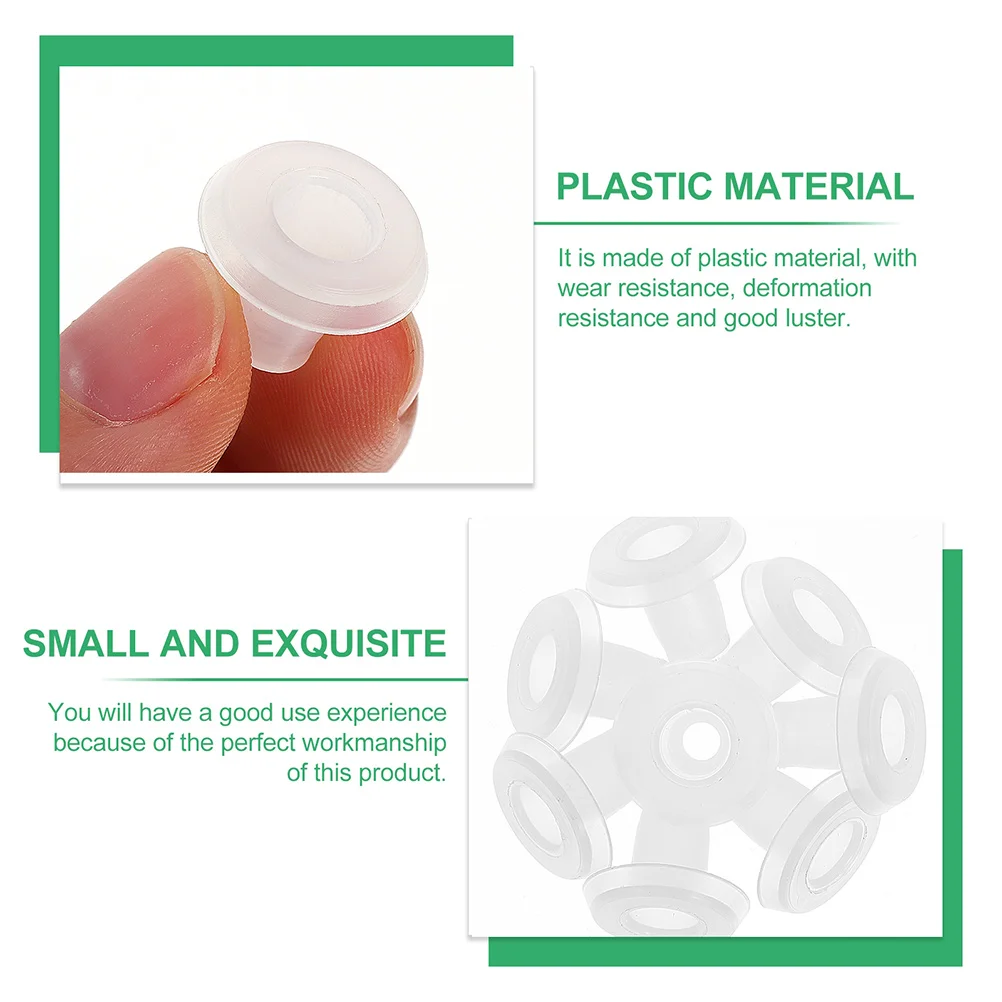 

40pcs Blinds Bottom Rail Plug Pom Wear-Resistant Lightweight Transparent For Curtain Length Adjustment Blinds Components Parts