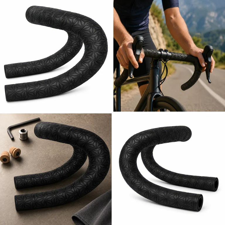 Multi Color Chrysanthemum Pattern Bike Bar Tape PU EVA Shock Absorb Non-slip Cycling Handle Wrap