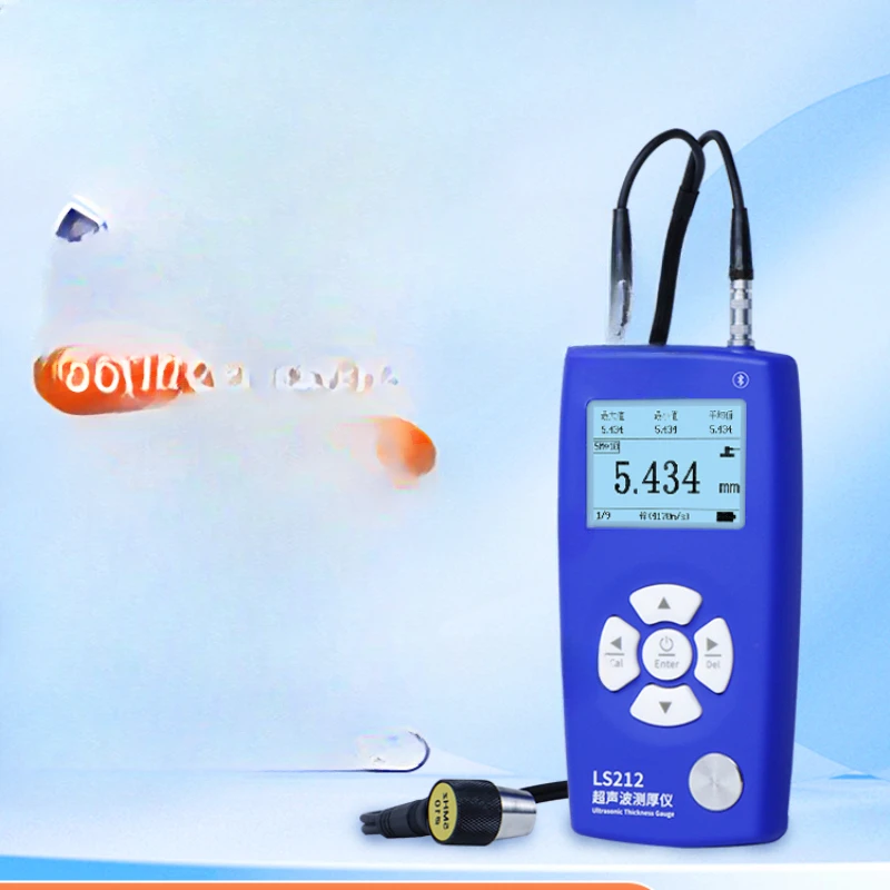 High precision ultrasonic thickness gauge Metal steel plate thickness gauge Plastic glass aluminum copper pipe wall thickness