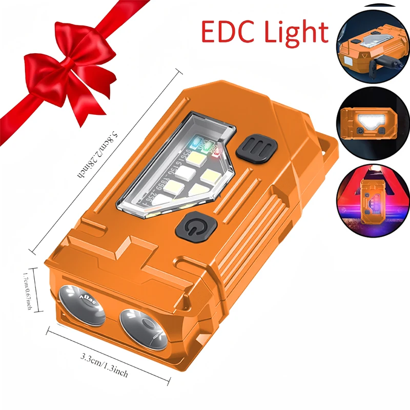LED COB Mini-zaklamp USB oplaadbare mini-zaklamp Draagbare werklamp met magneet Outdoor noodwandelen Visserslantaarn