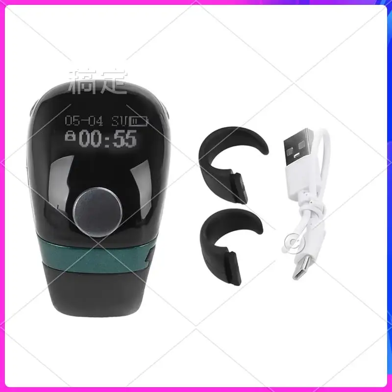 

ATTT-Portable Mini Digital Tally Counter Smart Ring, LCD Electronic Finger Counter, Type-C Charged Point Marker Row Counter