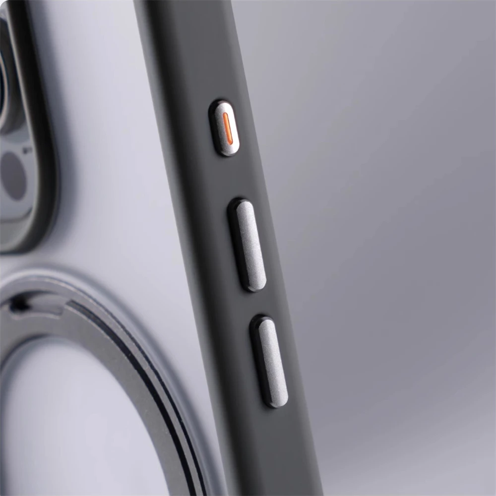 360 °   Obrotowy metalowy uchwyt pierścieniowy Magnetyczne etui zderzakowe do iPhone'a 16 Pro Max 15 14 13 Do bezprzewodowego ładowania Magsafe Wstrząsoodporna osłona — zdjęcie produktu 5