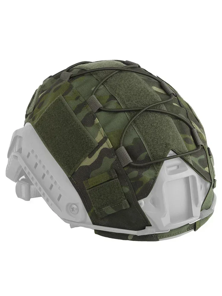 SNELLE Tactische Helmhoes Lichtgewicht Outdoor Jacht Schieten Wargame Helmen Doek Camouflage Paintball Helmhoes - afbeelding 2