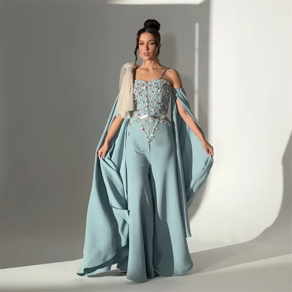 

Customized Prom Dress Formal Dearin One-shoulder Pants Floor Length Vertically Bespoke Occasion Dresses Saudi Arabia Evening Gow