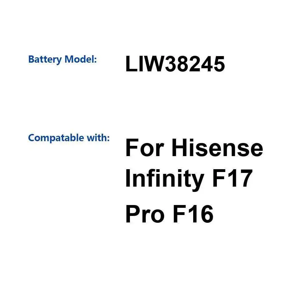 

Премиальная замена аккумулятора мобильного телефона LIW38245 емкостью 2450 мАч для Hisense Infinity F17 Pro F16