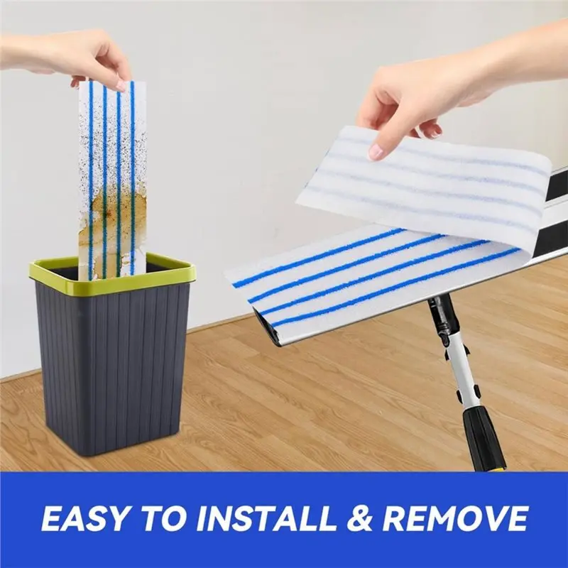 ABLN-For Rubbermaid Quick Connect Mop System 30-Pack Replacement Microfiber Pads- Wet& Dry Cleaning Refills