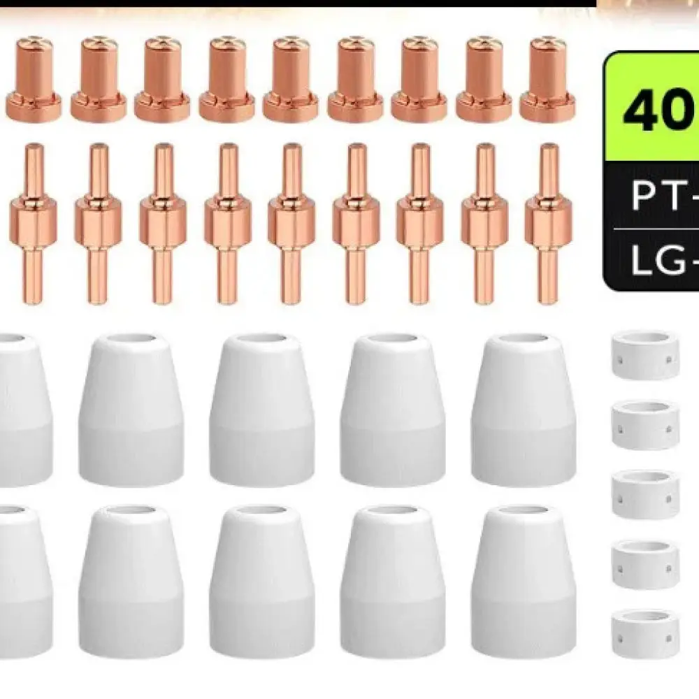 Performance Plasma Torch Parts Set For PT31 Cutter Electrode Nozzle Ceramic Cup Gas Diffuser Industrial Metal Working Tool