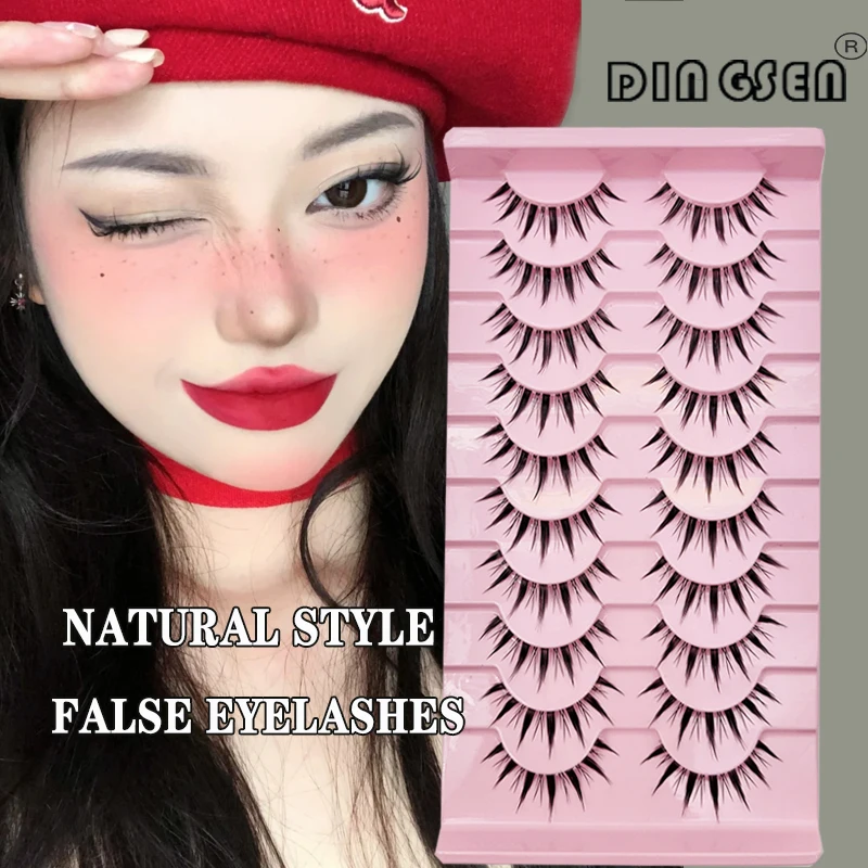 Natural Lashes 5/10 Pairs Manga Lashes Little Devil Lashes False Eyelashes  Anime Lashes Full Strip Lashes Band Eyelashes Makeup