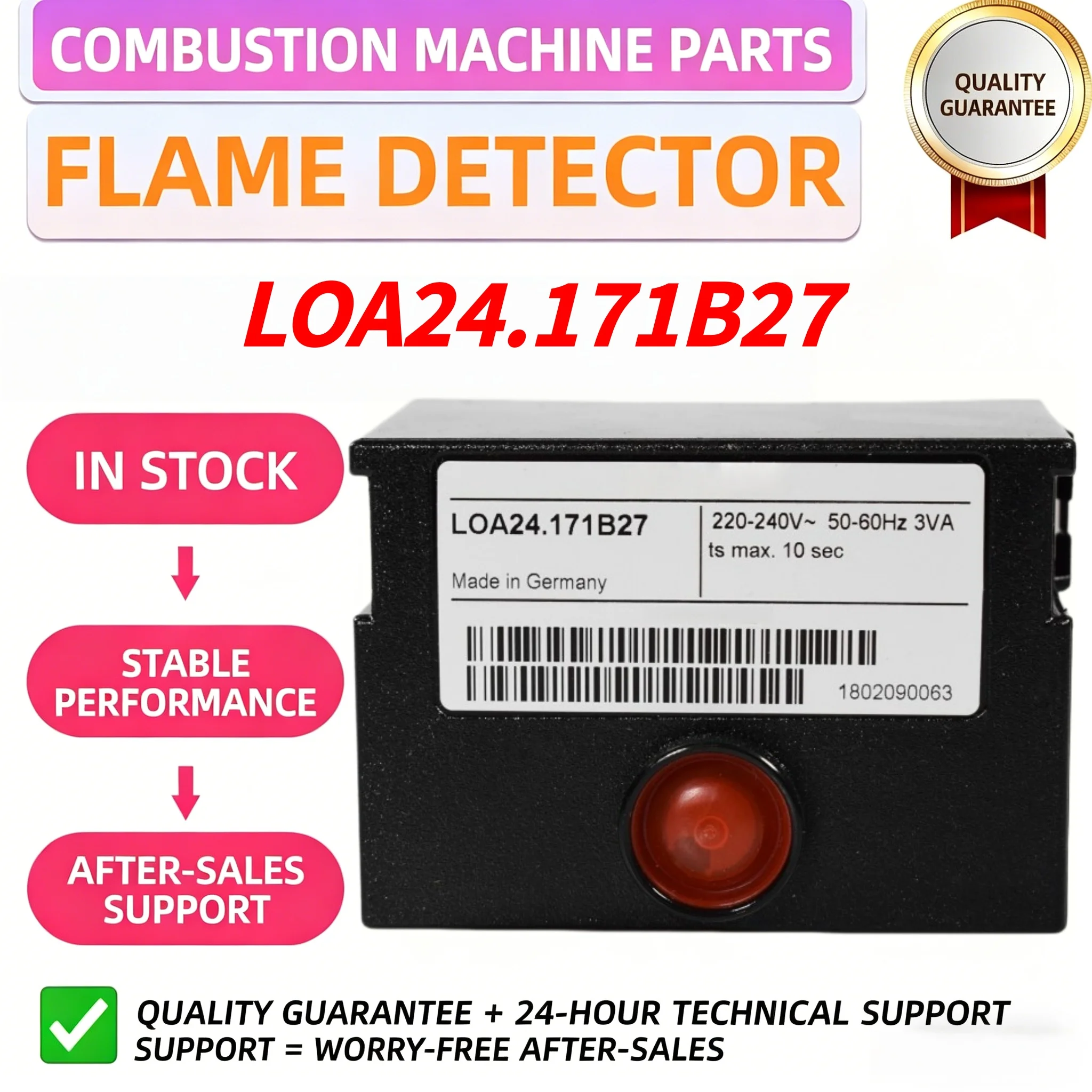 LOA24.171B27 Burner Program Controller Replaces LOA24.171B27 LOA44.252A27 Oil Burner Spare Parts With Socket Base 24h Fast Shipp