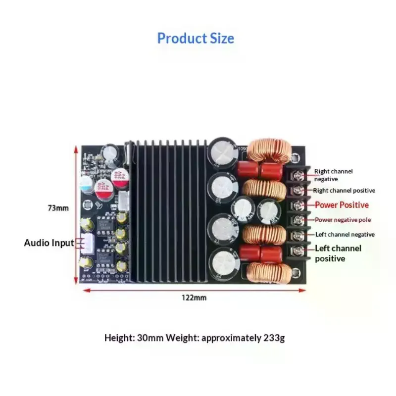 DC19-50V TPA3255 Audiophile-grade Hi-Fi مضخم رقمي مجلس 600 واط عالية الطاقة 2.0 ثنائي القناة وحدة ستيريو #5