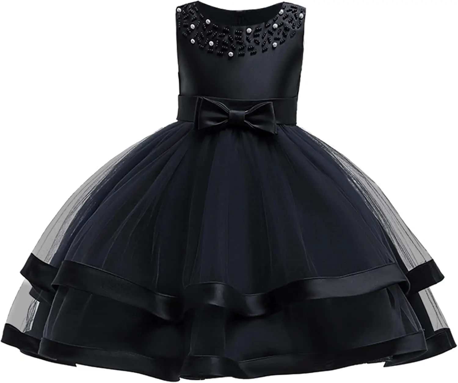 6M-14T الأطفال مسابقة الجمال زهرة فتاة فستان الأطفال الزفاف فستان وصيفة الشرف الفتيات حفلة عيد ميلاد الرقص بالتواصل فستان