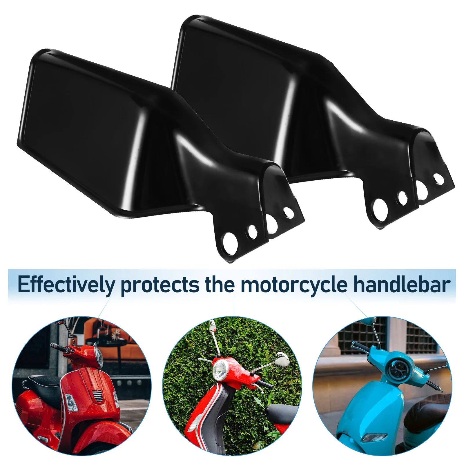 

1 Pair Motorcycle Handguard Windproof Handlebar Protectors Durable Abs Off-Road Motorbike Part Universal Fit Protection