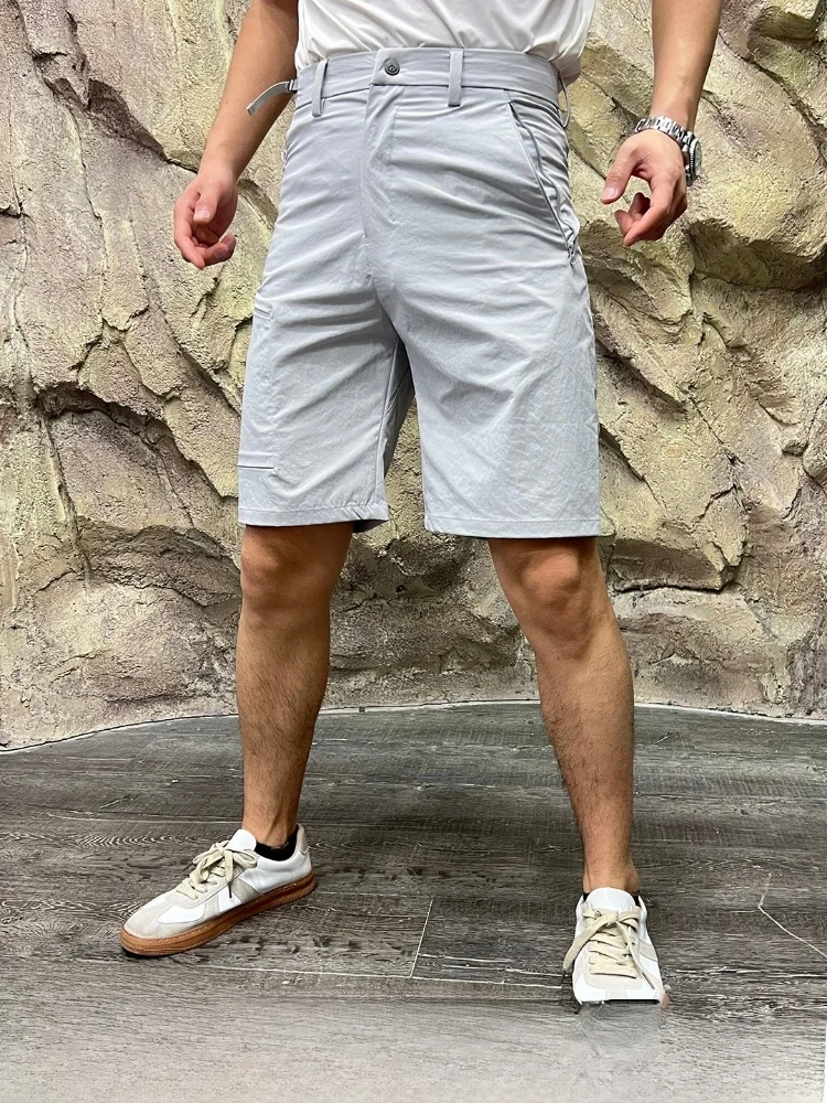 Outdoor Men's Sport Softshell Shorts Quick Dry 3D Cut Polyester Fiber Standard Fit Summer Climbing Series Quick Dry  Shorts