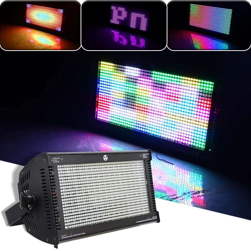 martin strobe efeito de luz de palco som ativado para clube disco festa dj bar feriado iluminacao noturna 1000 led 112 segmentos rgb 01