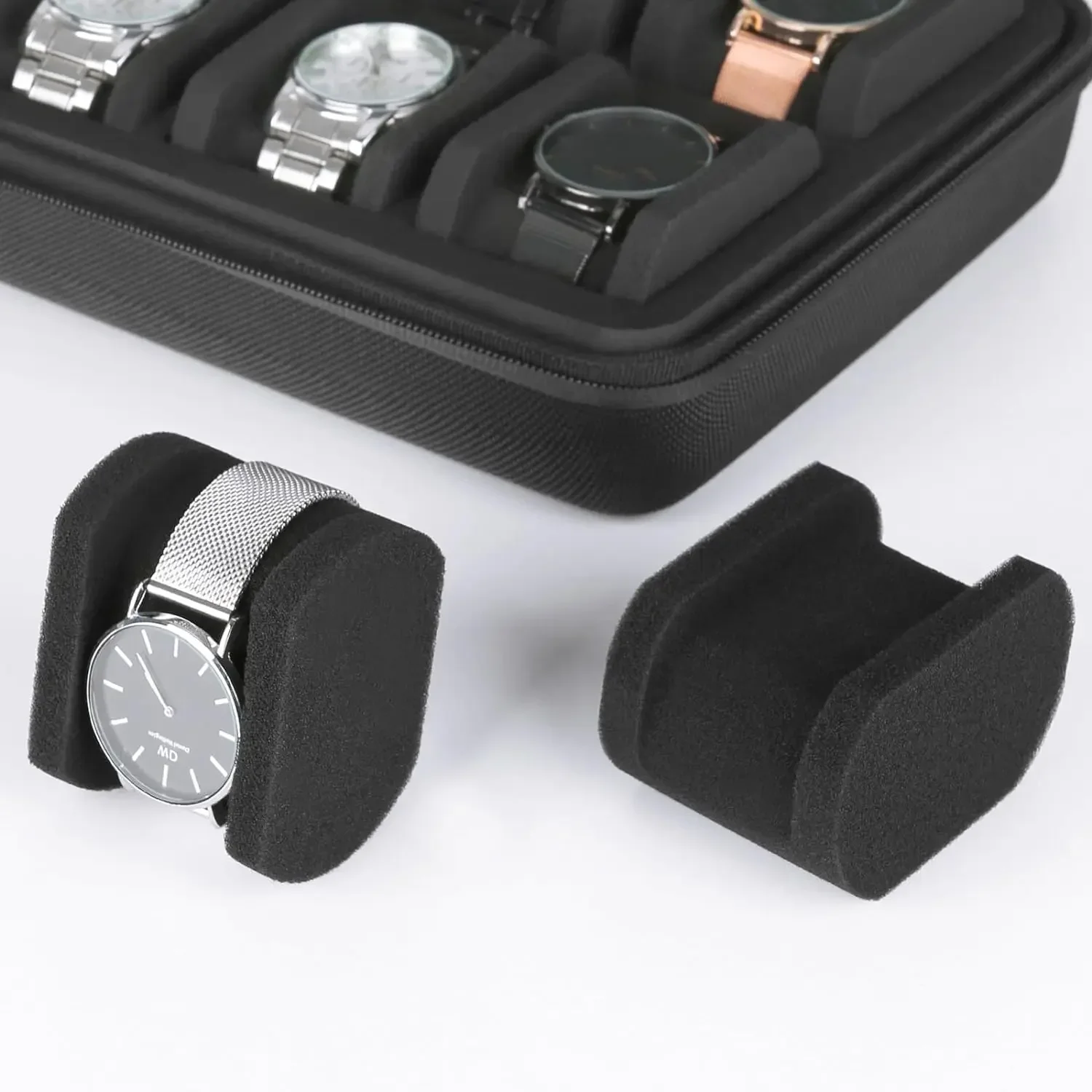 10-slots horlogebox organizer draagbare rits horloge reisopbergdoos horloge display houder voor horloges en slimme horloges