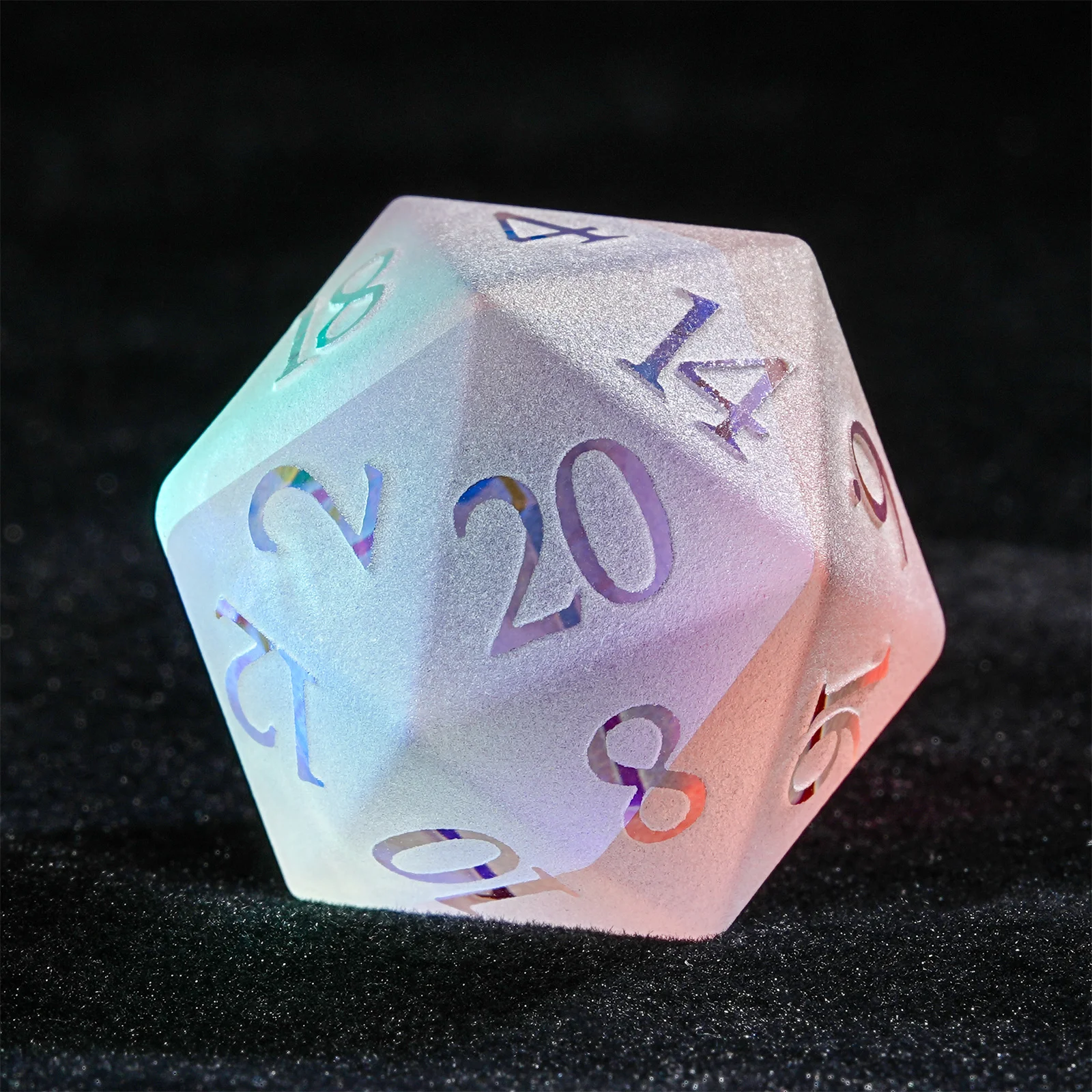 Juego de dados de piedras preciosas foscas coloridas DND, dados de palabras convexas, dados poliédricos multilaterales para juego D & D, mesa de RPG COC, 1-7 Uds.