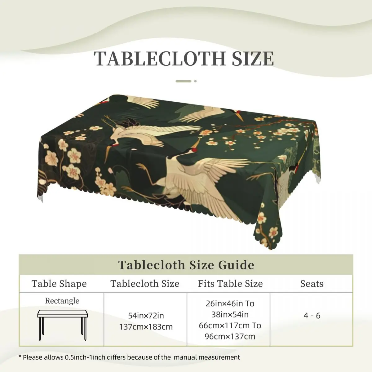Japanese Art Tattoo Japanese Woodblock Tablecloth Restaurant Kitchen Rectangular Tablecloth Party Tablecloth Dining Table Cover