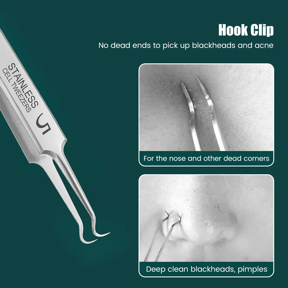 ドイツの極細No. 5 セルニキビにきびクリップピンセットビューティーサロン特別なスクレーピング & クロージングアーティファクトにきび針ツール