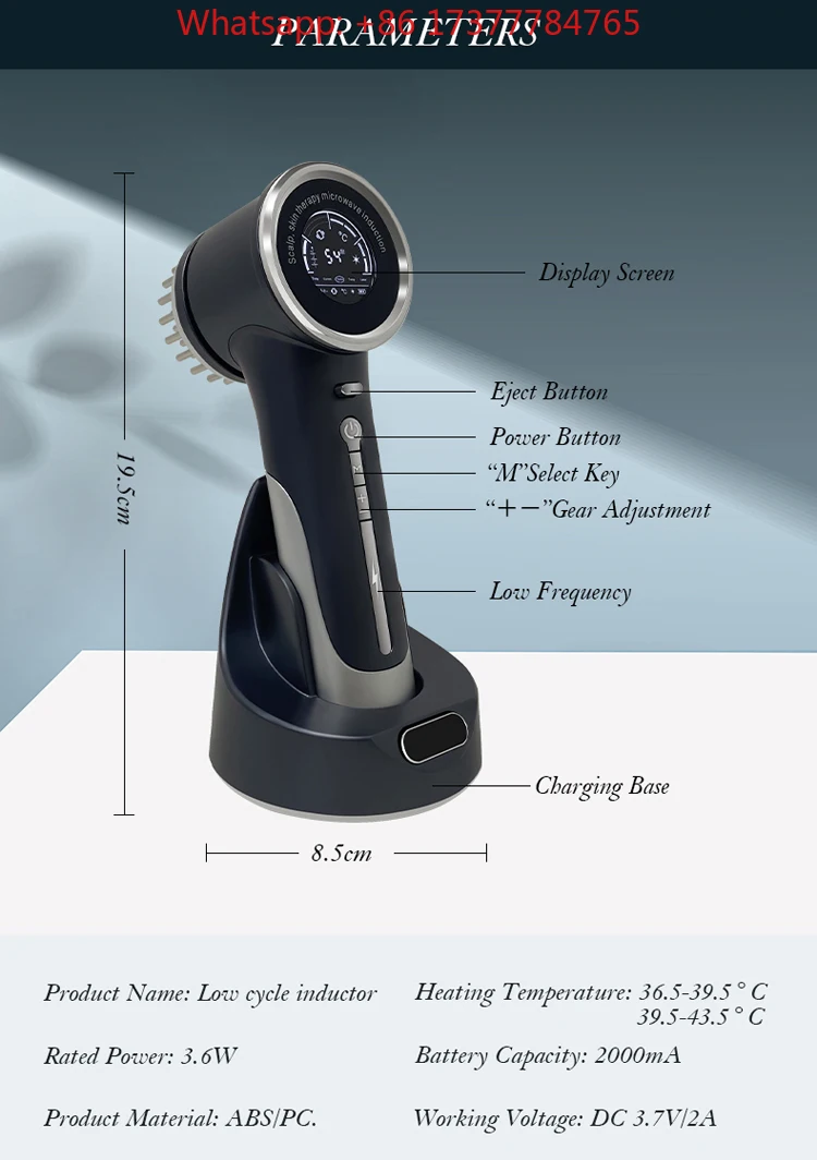 

New Arrivals Light Therapy Hair Growth Vibrating Scalp Massager Brush Electric Massage Hair Growth Comb