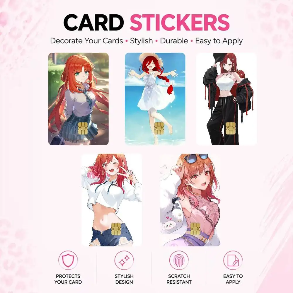 Nekota Tsuna High‑Res Game Chip Decals Credit Card Mini Waterproof Vinyl Ornament Useful Gift