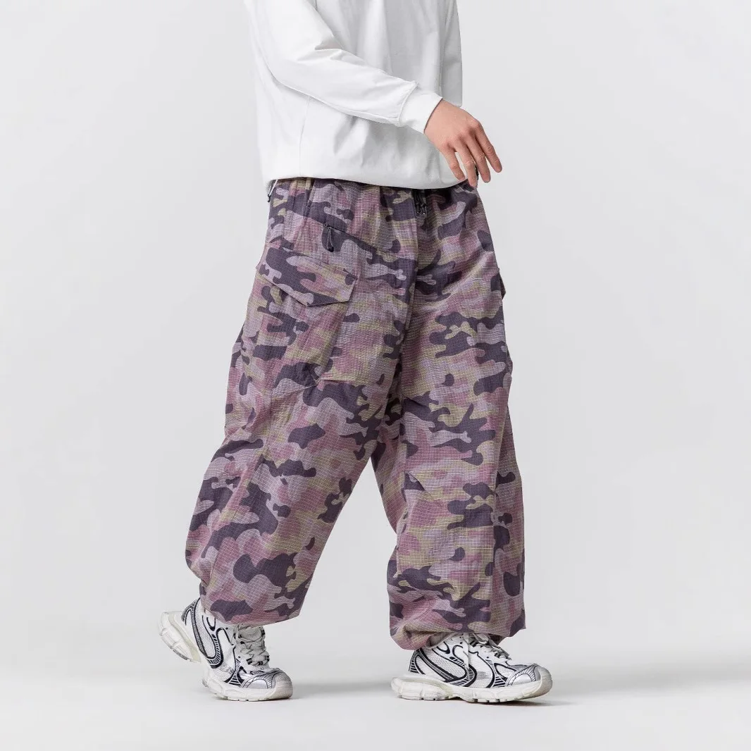 

Ultra Loose Camouflage Pant Men Streetwear Quick Dry Casual Techwear Sport Cargo Pants Women Streetwear Oversize Trousers