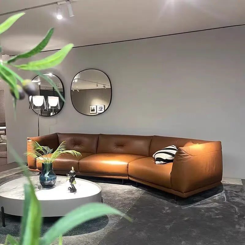 Sofa, special-shaped combination sofa, large living room model room sofa