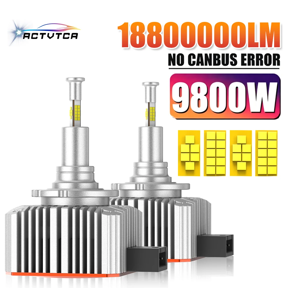 

2pc 360 Led D1S D3S D8S Headlight Canbus Bulbs CSP Led Super Bright D1R D3R D8R Car Bulb 24V 12V For Projector Lens