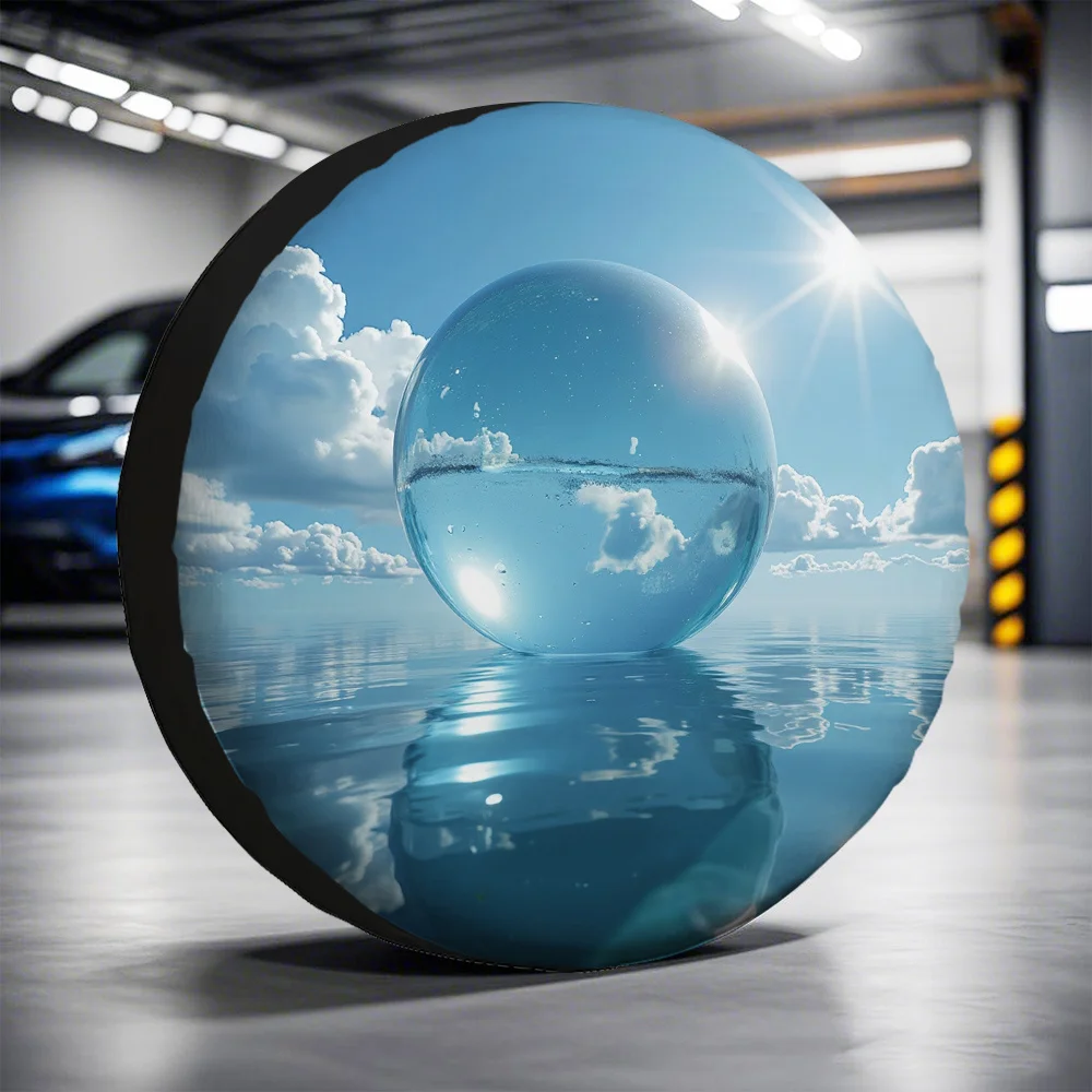 1pc Durable Tire Cover QQ20250408 173235 Versatile Polyester Without Electricity New Year Gifts Use For Offroad Tire Covers