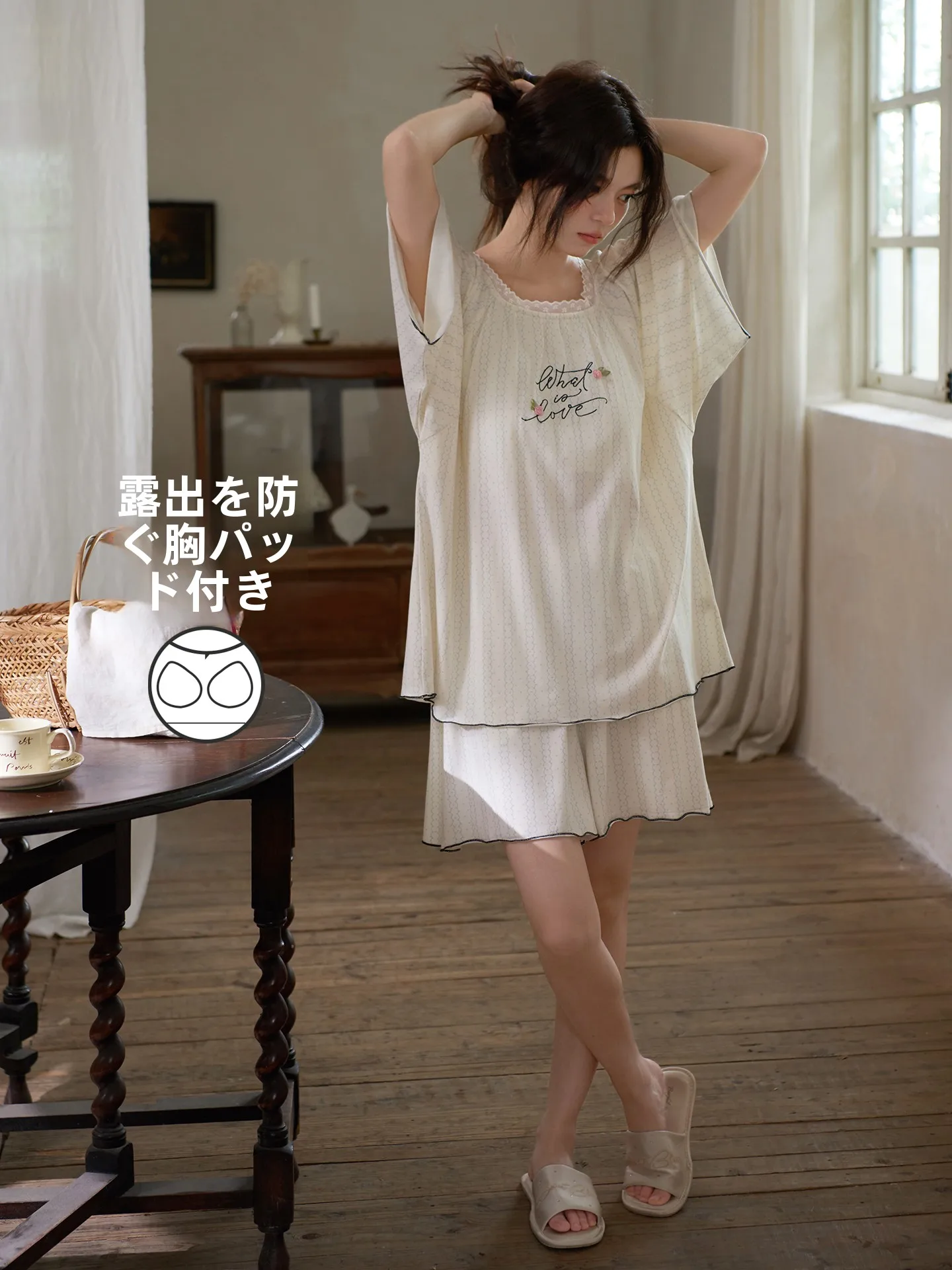 princess-mark-gentle-summer-sleepwear-women's-loose-modal-short-sleeve-shorts-home-clothes-suitable-for-outdoor-wear-with-che