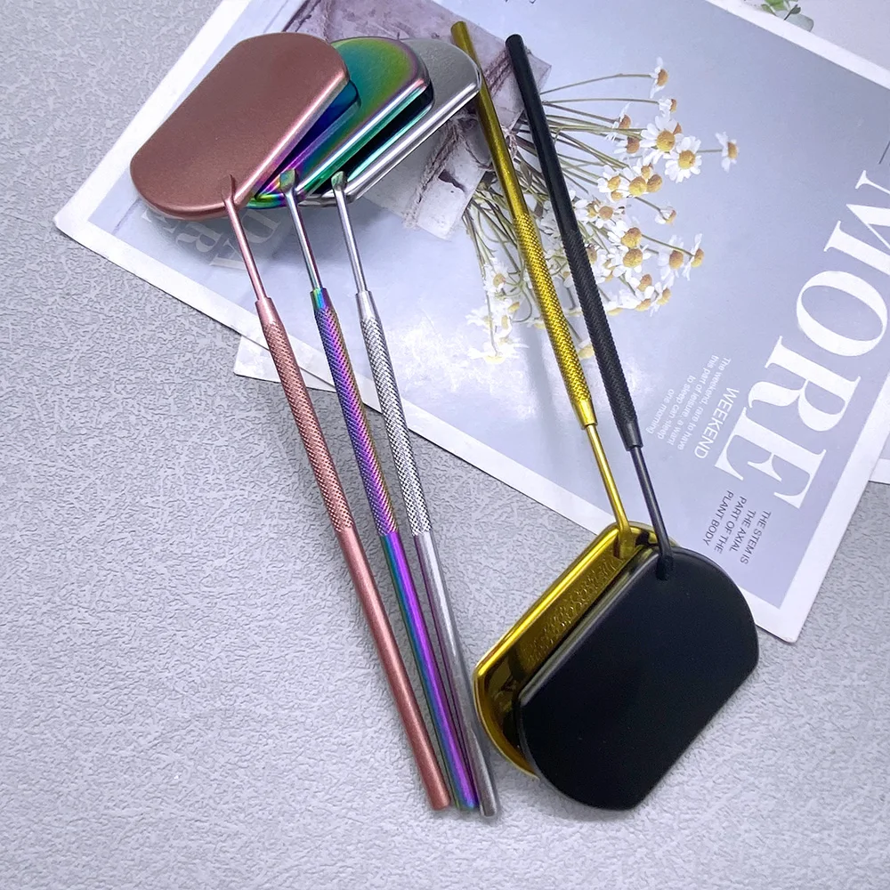 1 PC Eyelash Mirror Grafting Lash แว่นขยายความงามยาวสําหรับตรวจสอบขนตาปลอมแต่งหน้าเครื่องมือกระจกผู้ผลิต