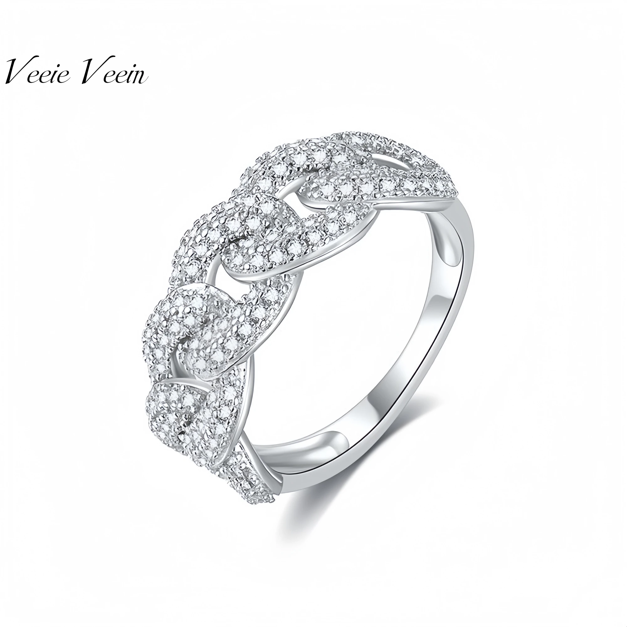 

Veeie Veein Роскошный брендовый дизайнер S стерлингового серебра 925 пробы кольцо с камнем половина мужчины GRA сертификат кольцо ювелирные изделия