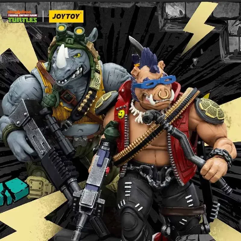 [IN-STOCK] JOYTOY LEVEL NINE 1/12 Action Figure Frontline TMNT-Rocksteady Beebop Anime Military Model Free Shipping