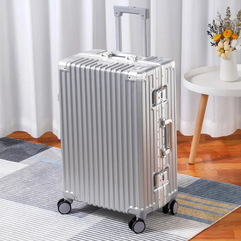 Carrier 28-inch Large-Capacity Suitcase Aluminum Frame Thickened Trolley Case Business Luggage Combination TSA Lock Suitcase