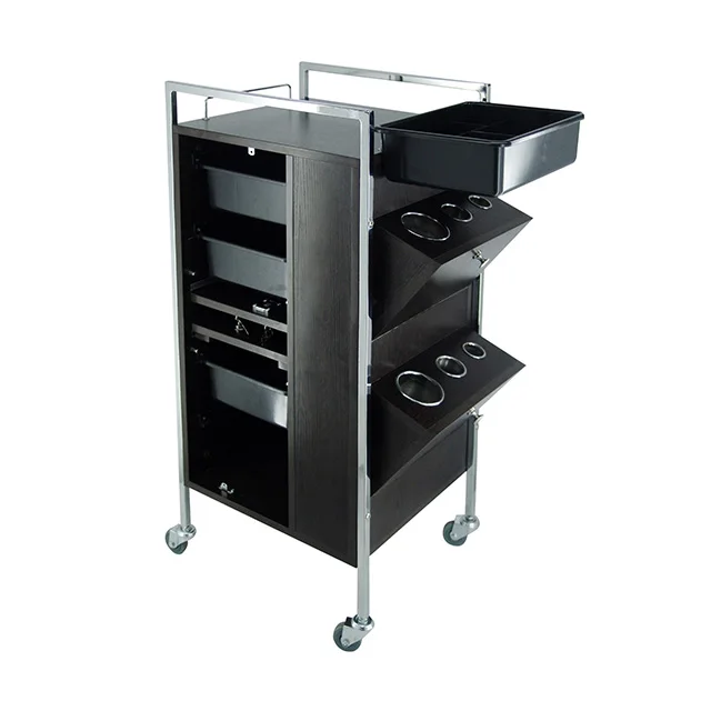 Multi-Functional  Hair Salon Furniture Modern Design Trolley Professional Beauty Salon Storage Trolley Cart 2796