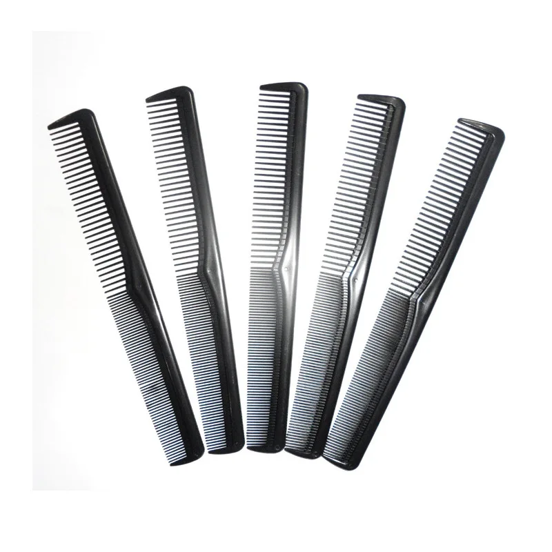 

Wholesale 200Pcs Fine Cutting Wide Tooth Hair Barber Carbon Fiber Salon Hairdressing Comb Heat Resistant Styling Grooming Comb