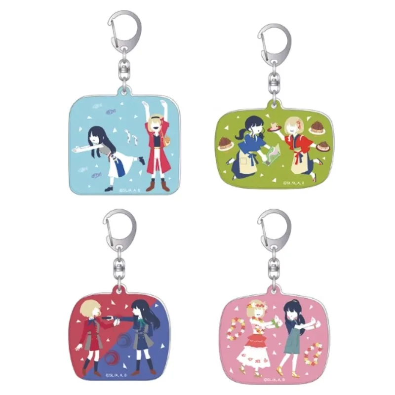 Game Nishikigi Chisato Inoue Takina Nakahara Mizuki Keychain Doll Anime Kurumi Acrylic Keyring Pendant for Gift