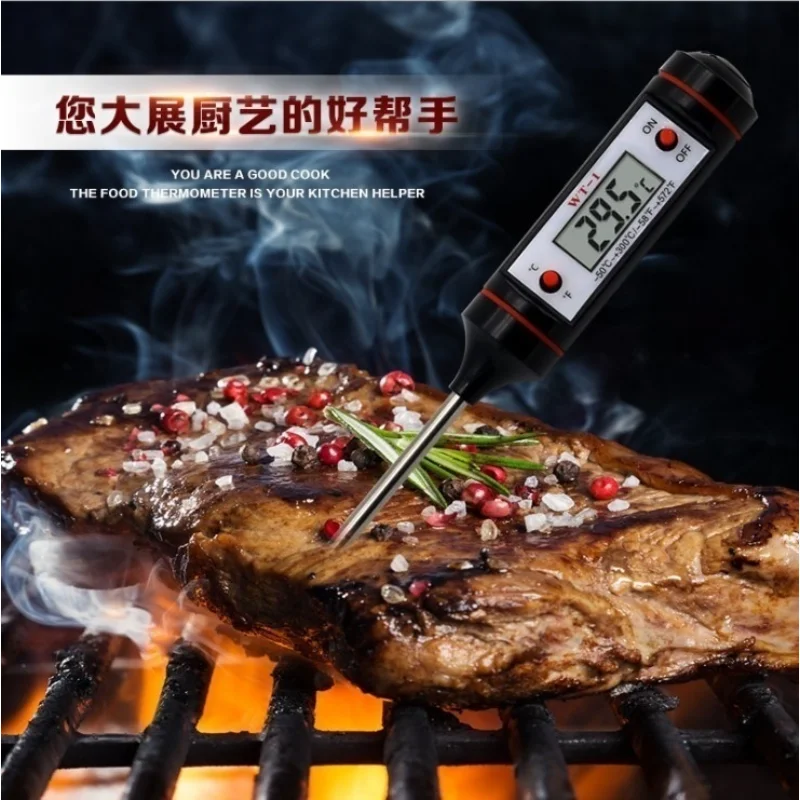 Useful Stainless Steel Digital Food Thermometer Probe For Kitchen Cooking BBQ Meat Steak Turkey Wine Temperature Test