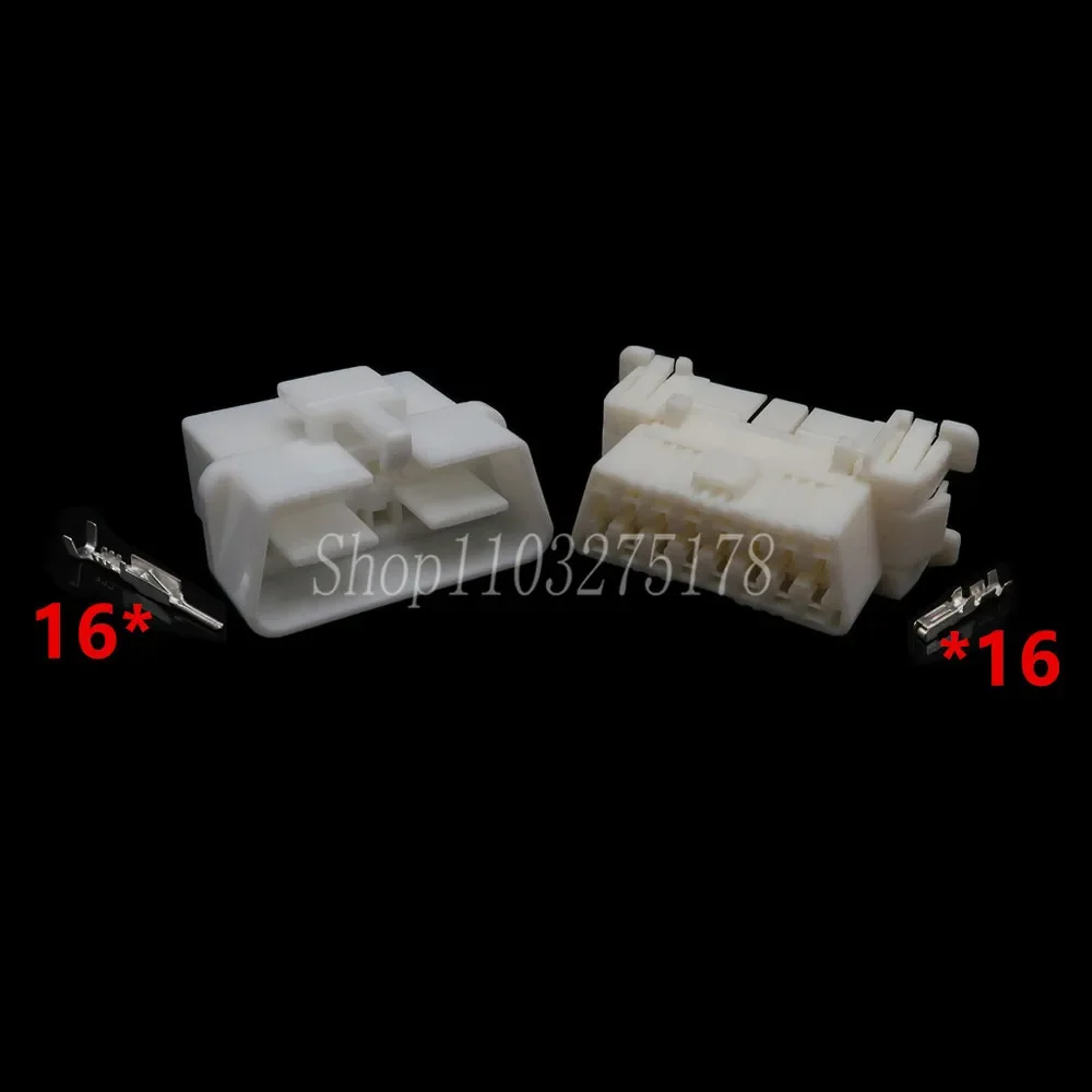 1 Set 16 Pin 179631-1 Automotive Male or Female Connector Car OBD Diagnostic Tool Interface Wire Socket Plug For Toyota