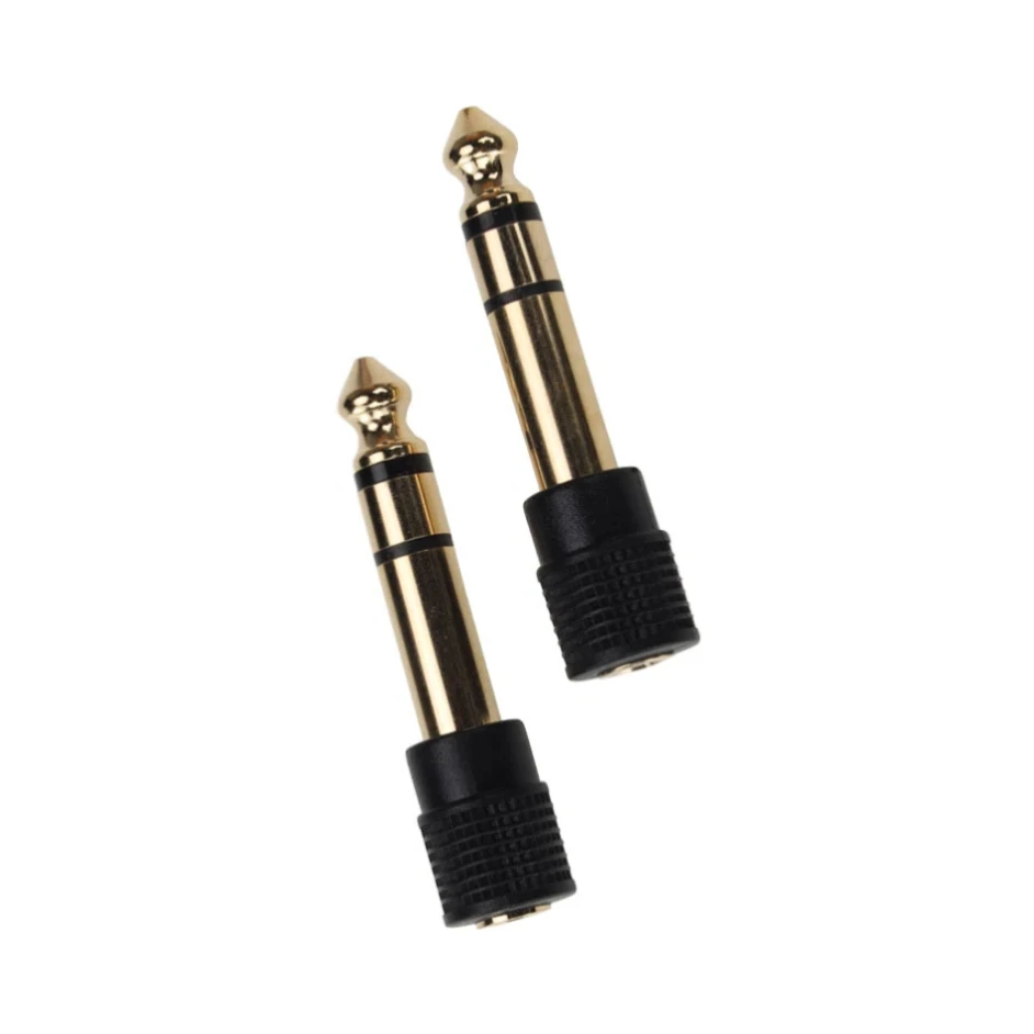 

500pcs 6.35mm Male To 3.5mm Female Stereo Audio Adapter Headphone Aux Connector Converters