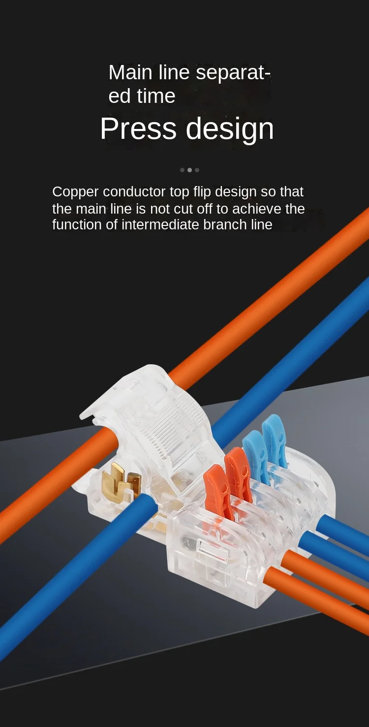 T-förmige elektrische Kabelverbinder, Schnellverbinder, Crimpklemmen, Lampenblock, allgemeine elektrische Steckverbinder – Detail 3