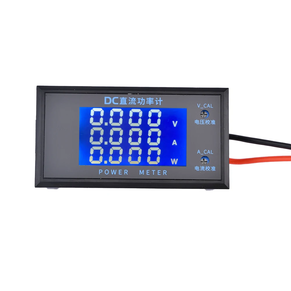 DC8-12V 10A LCD 4-Bit High Precision Voltage Ammeter Power Meter Measuring Range DC 0-500V 0-5000W Digital Current Test Gauge