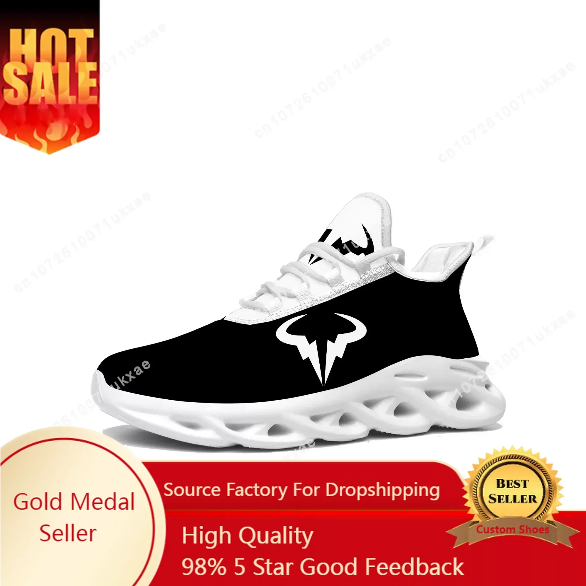 Rafael Nadal Tennis Player Flats Sneakers Mens Womens Sports Shoes High Quality Sneaker Lace Up Mesh Footwear Custom Made Shoe