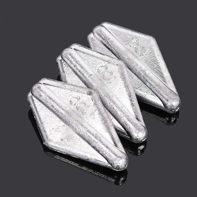 5 Stück/Set Diamantförmige Bleigewichte 80g/100g/120g/150g/200g Hohle Bleigewichte mit Kunststoffhülsen Angelzubehör – Detail 5